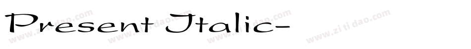 Present Italic字体转换